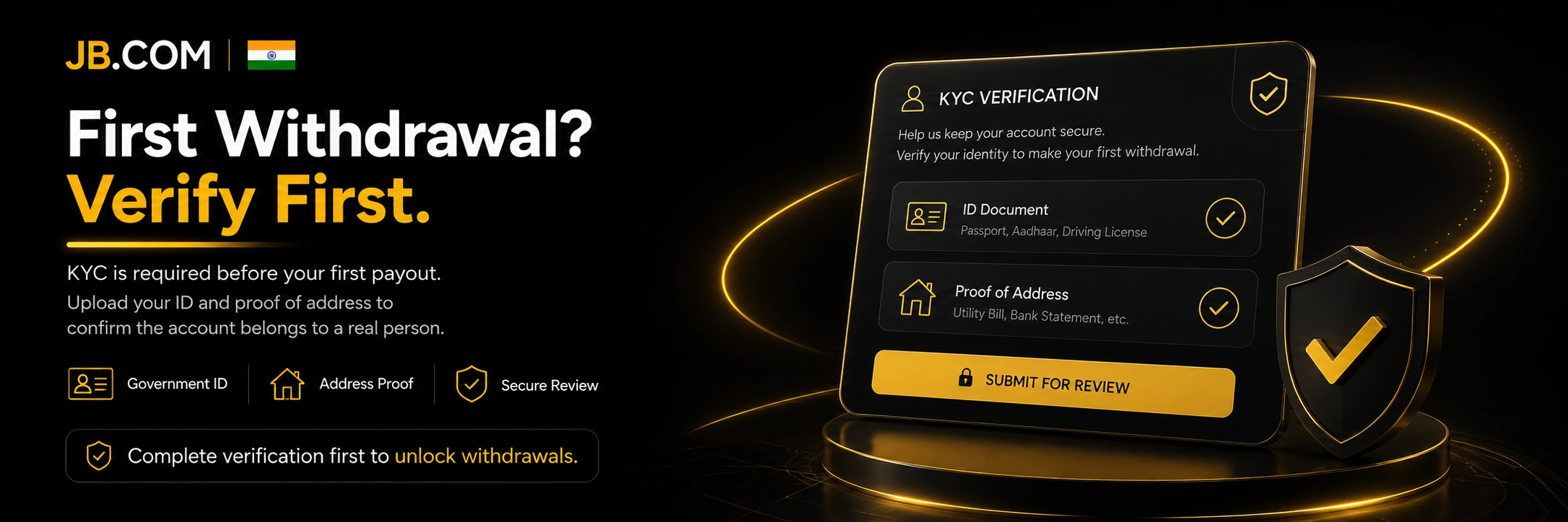 JB.COM KYC verification before the first withdrawal